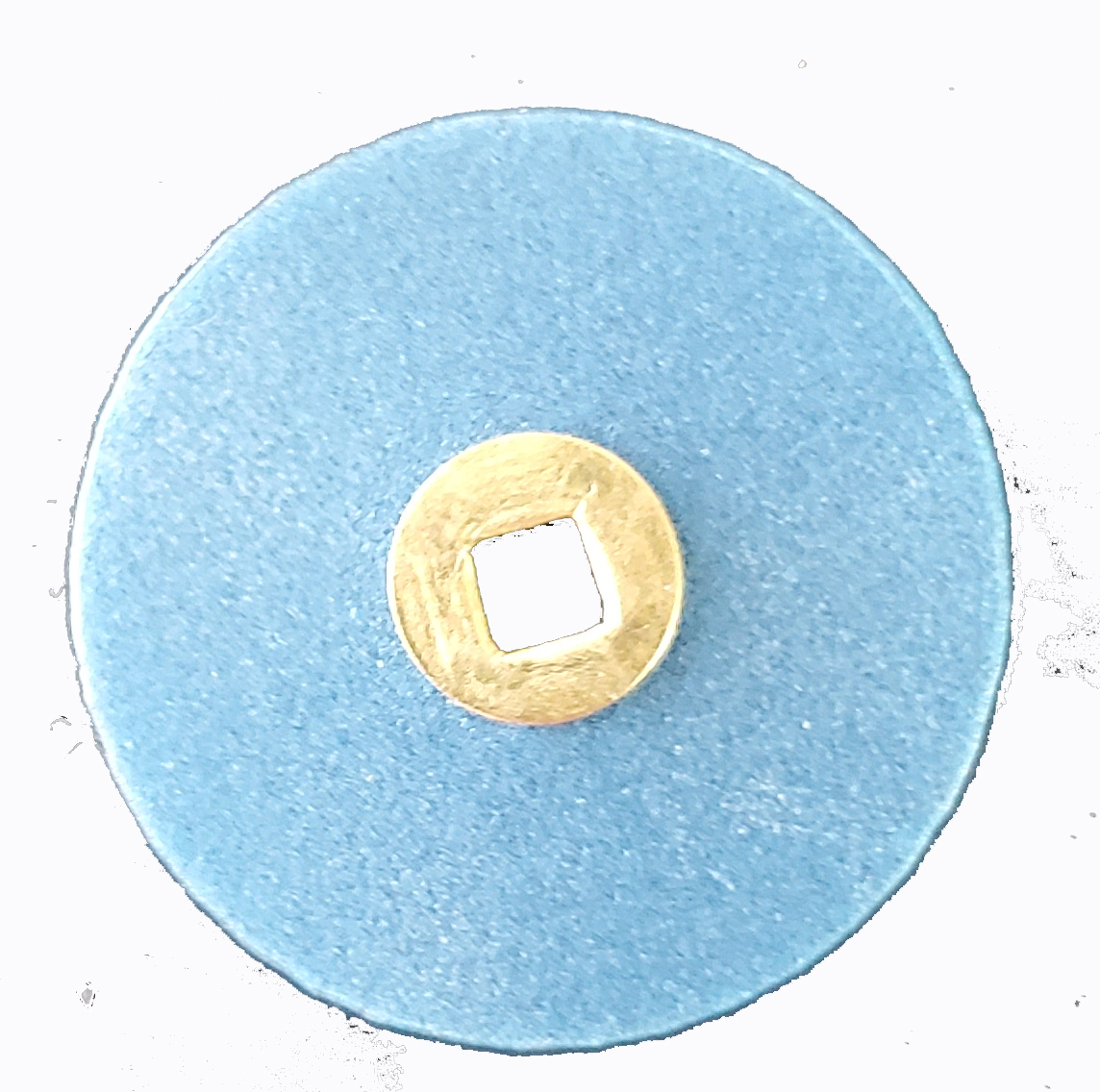MaxiFinish BRASS CENTER DOUBLE SIDE PLASTIC DISC 7/8"(21mm) FINE grit box of 100