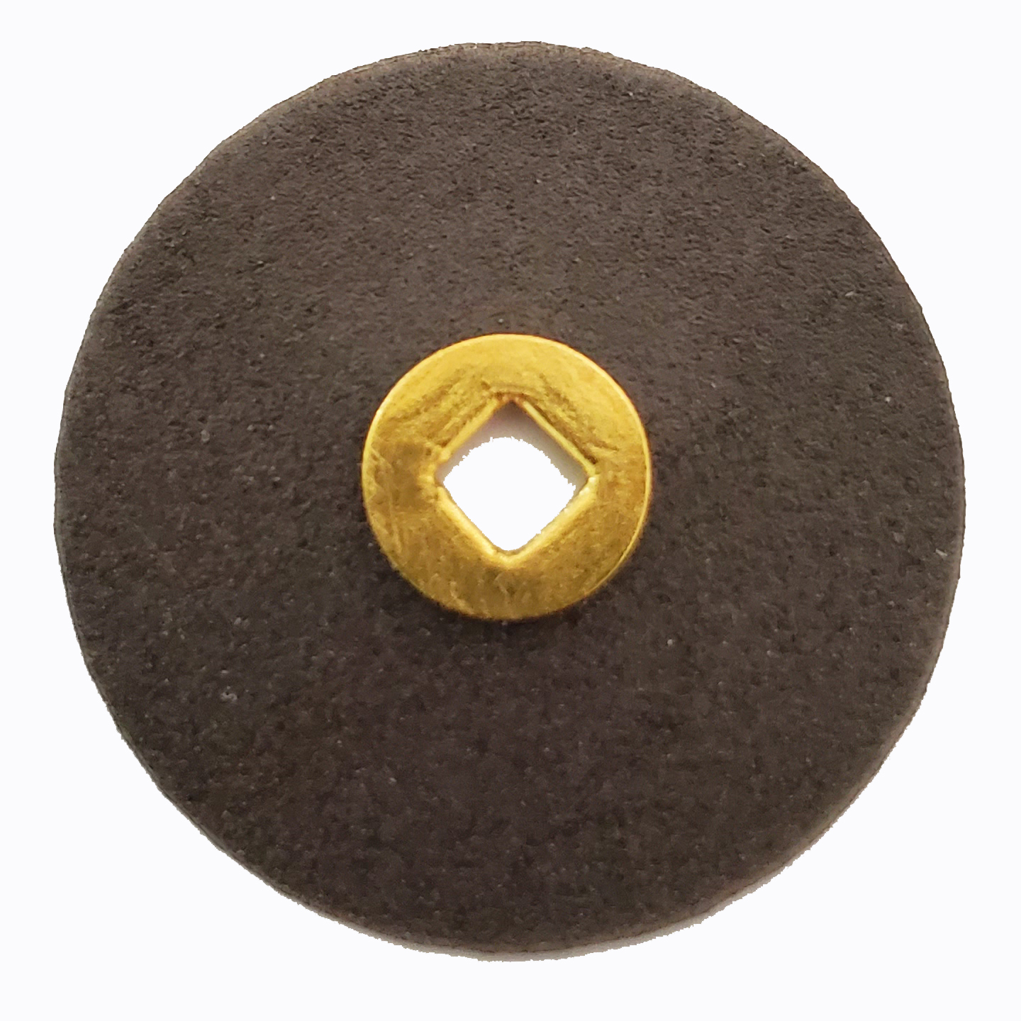 MaxiFinish BRASS CENTER DOUBLE SIDE PLASTIC DISC 7/8"(21mm) COARSE grit box of 100