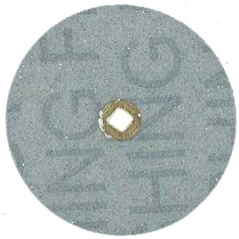 MaxiFinish BRASS CENTER ALUMINUM OXIDE PLASTIC DISC 1 1/2"(38mm) coarse 100 discs