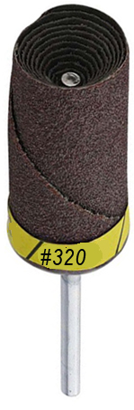 Abrasive Cartridge Roll with mandrel grit 320 pack of 10