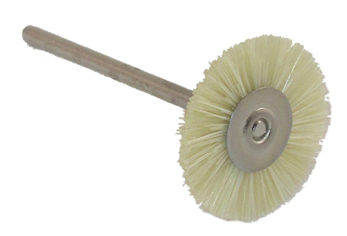 MINIATURE BRUSHES, MOUNTED on a 3/32" (2.3mm) mandrel , sold in packs of 12