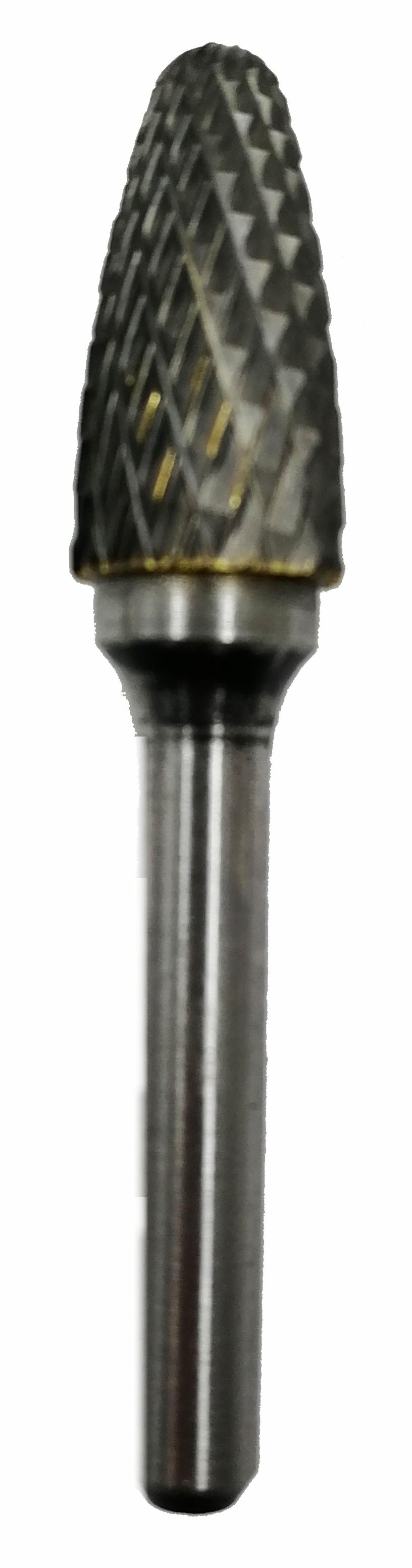 CARBIDE LATHE BUR (a1/2) 1/4" shank Cross-cut 26x13x6mm - Click Image to Close