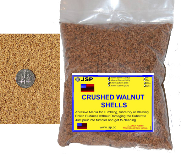 Crushed walnut shell .42-85mm 20/40 5 lb