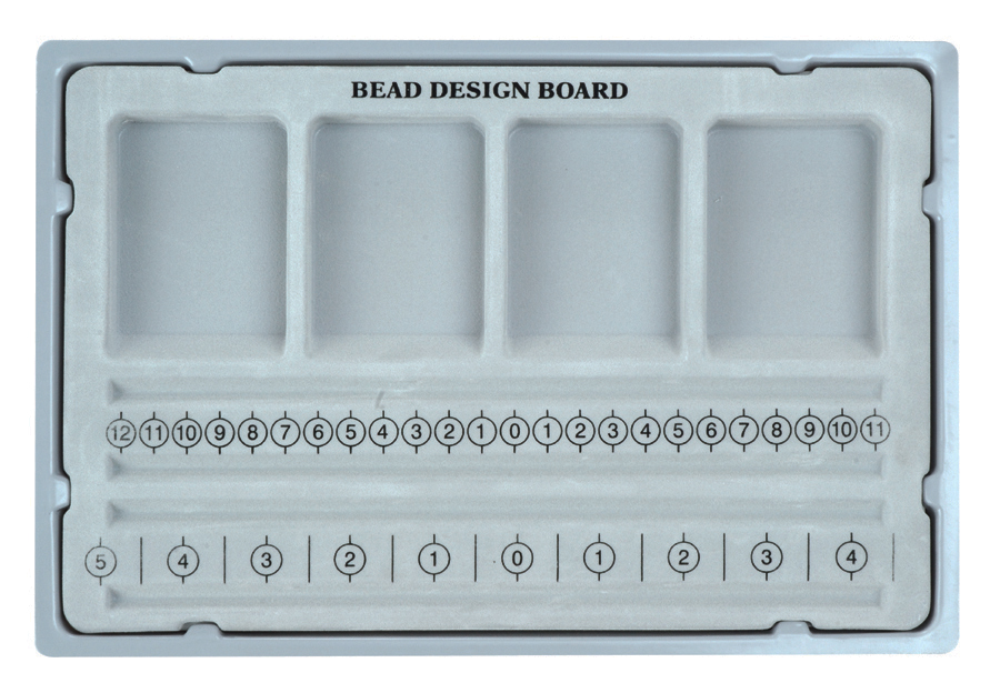 Flocked Bead Board with Lid 0-1/2-Inch by 7-Inch