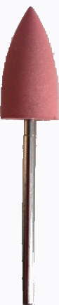 ACRYLIC POLISHER, PINK BULLET MEDIUM 19.6mm(h) x 10.2mm(w)