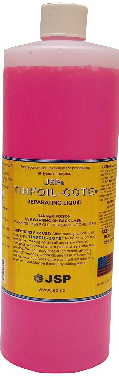JSP® TINFOIL-COTE SEPARATING LIQUID (thick)32 ozs - Click Image to Close