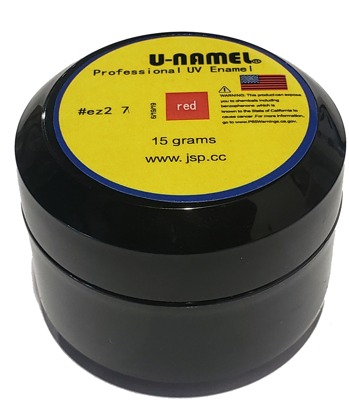 U-NAMEL® RED UV ENAMEL 15 gram JAR - Click Image to Close