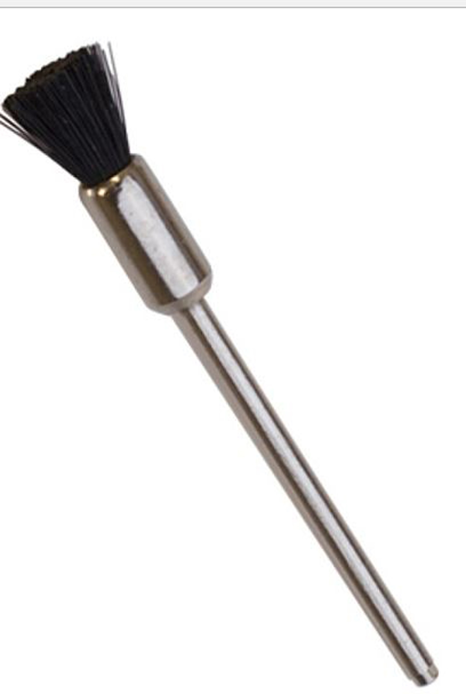 MINIATURE END BRUSH, MOUNTED on a 3/32" (2.3mm) mandrel , sold in packs of 12