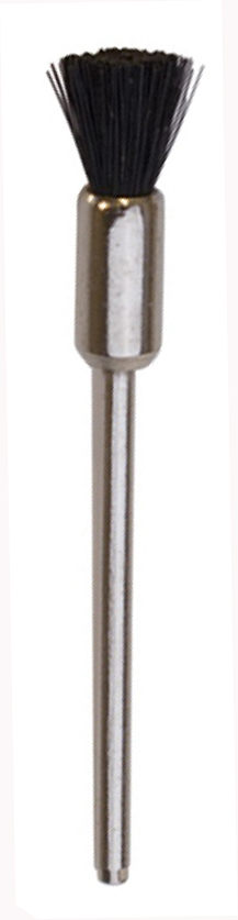 END BRUSH, MOUNTED STEEL on a 3/32" (2.3mm) mandrel , sold in packs of 12