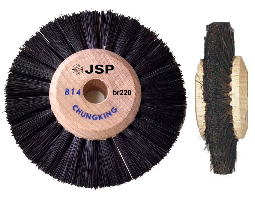 JSP #b14 wood hub brush 2 rows 2 1/8" diameter