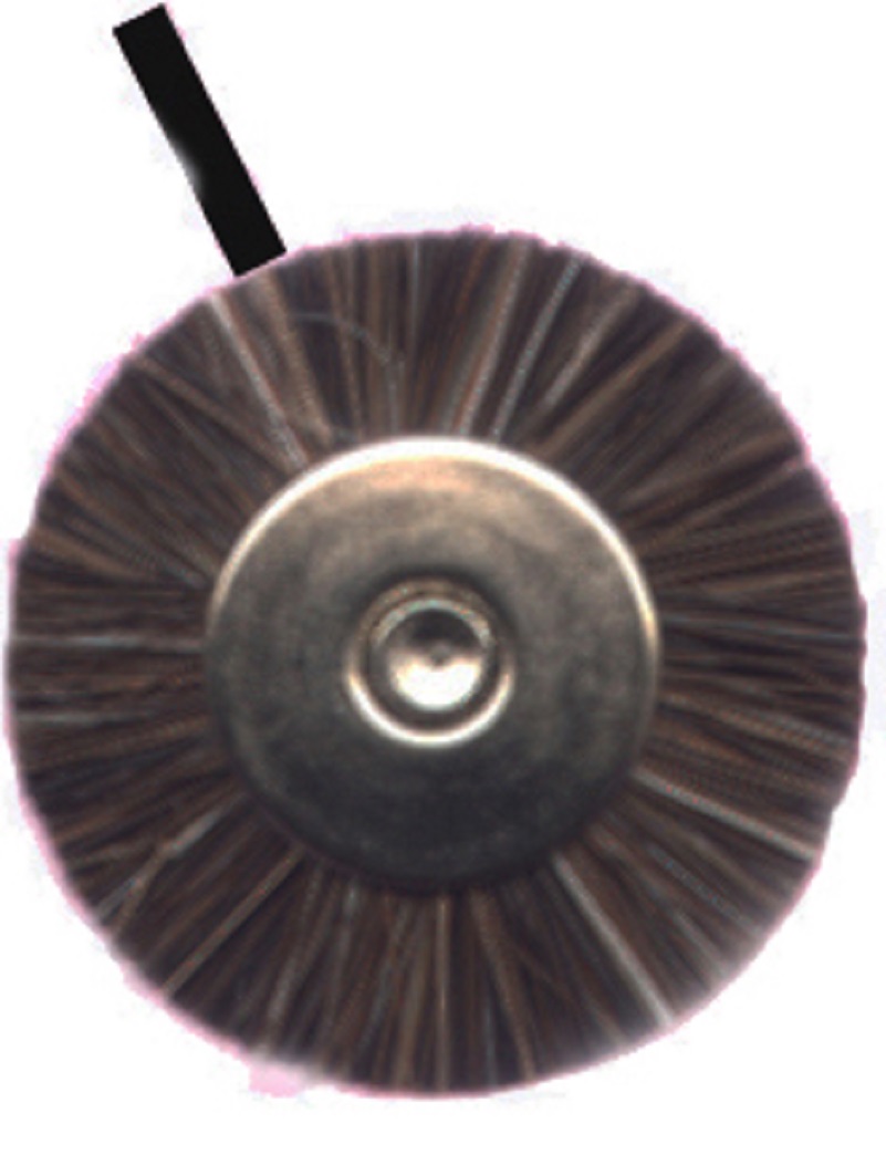 MINIATURE BRUSHES, MOUNTED Soft Gray 11/16"(17mm) 3/32" (2.3mm) mandrel paks of 12