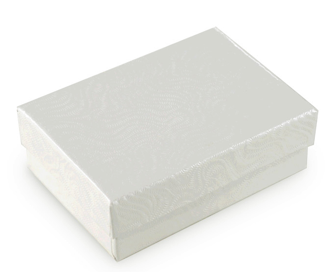 COTTON FILLED BOXES WHITE;Measures 1 7/8" x 1 1/4" x 5/8"H. Unit:100 pcs.