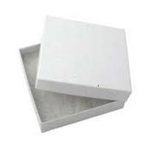 COTTON FILLED BOXES WHITE,3"X3"X1.06" #33