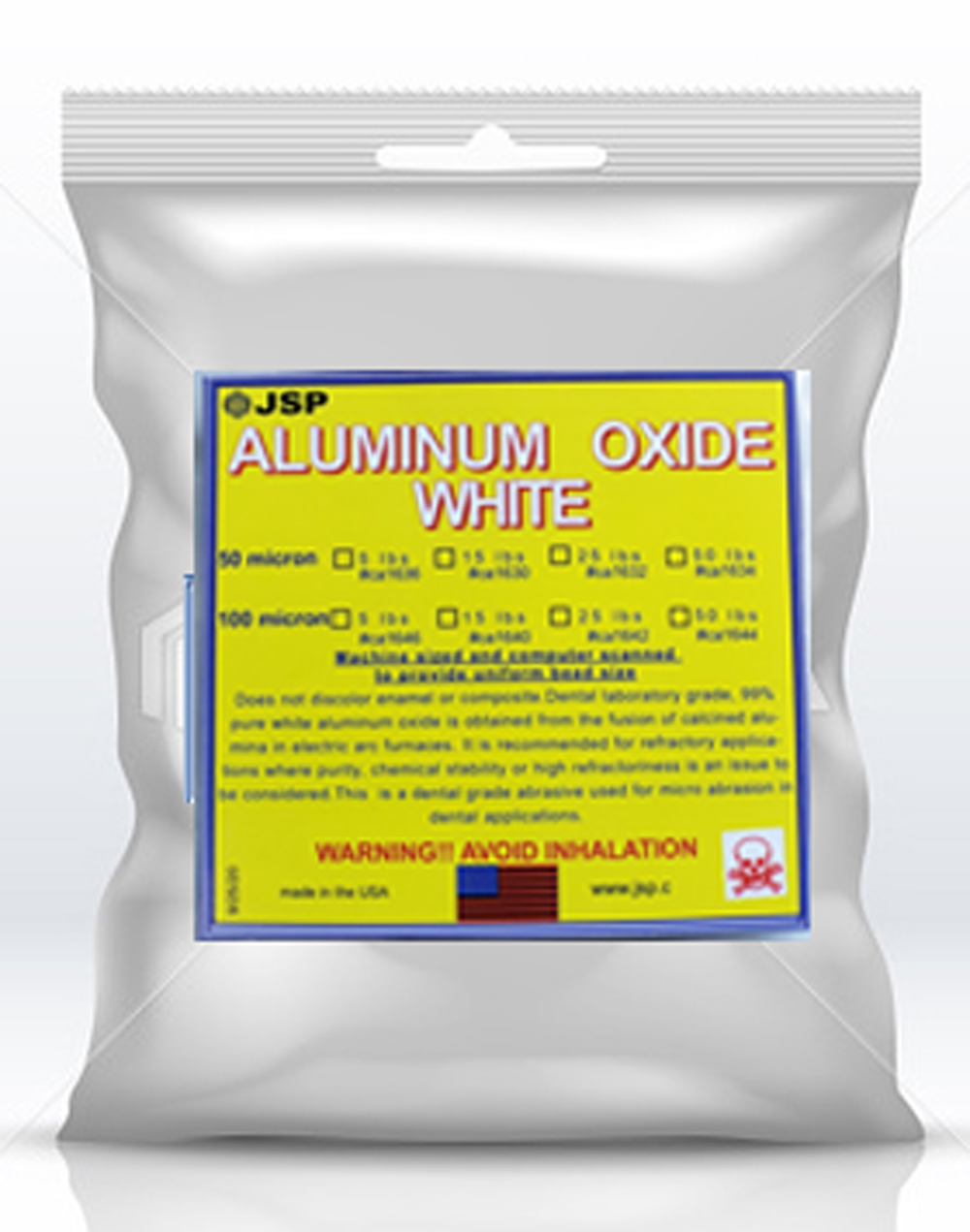 ALUMINIUM OXIDE, 5 LBS WHITE 50 Micro - Click Image to Close