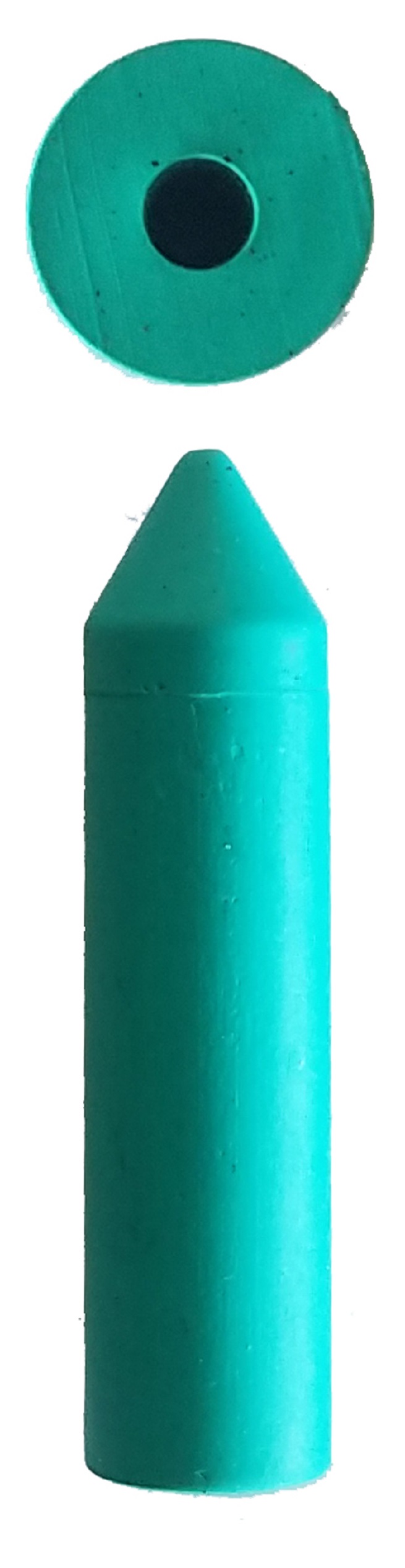 SUPER SILICON SOFTEE BULLET green , FINE GRIT, 6x24mm EVE-GERMANY