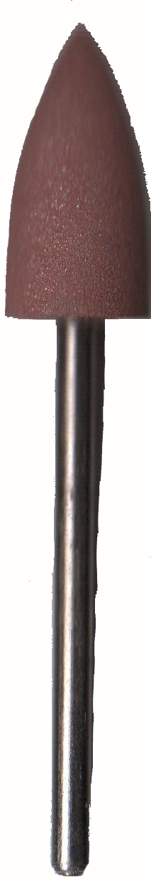 ACRYLIC POLISHER MOUNTED brown, medium 20mm(h)x10mm(w)
