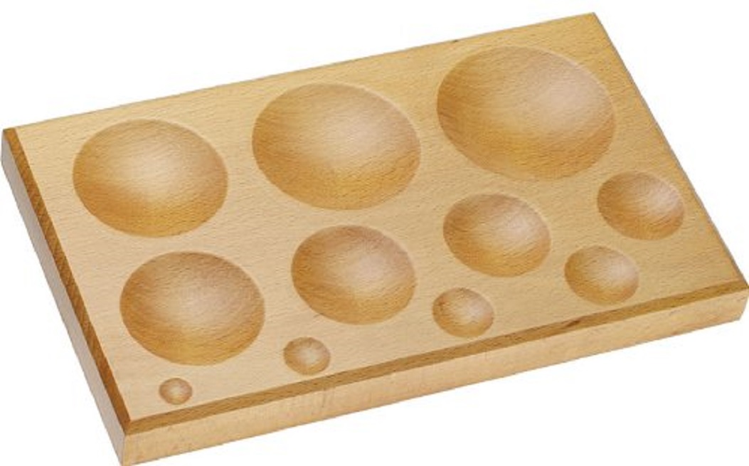 WOODEN BLOCK With 11 ROUND Depressions