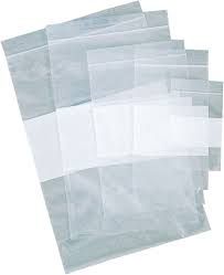 Plastic bag, self sealing/ 2X3/1000/ White Block - Click Image to Close