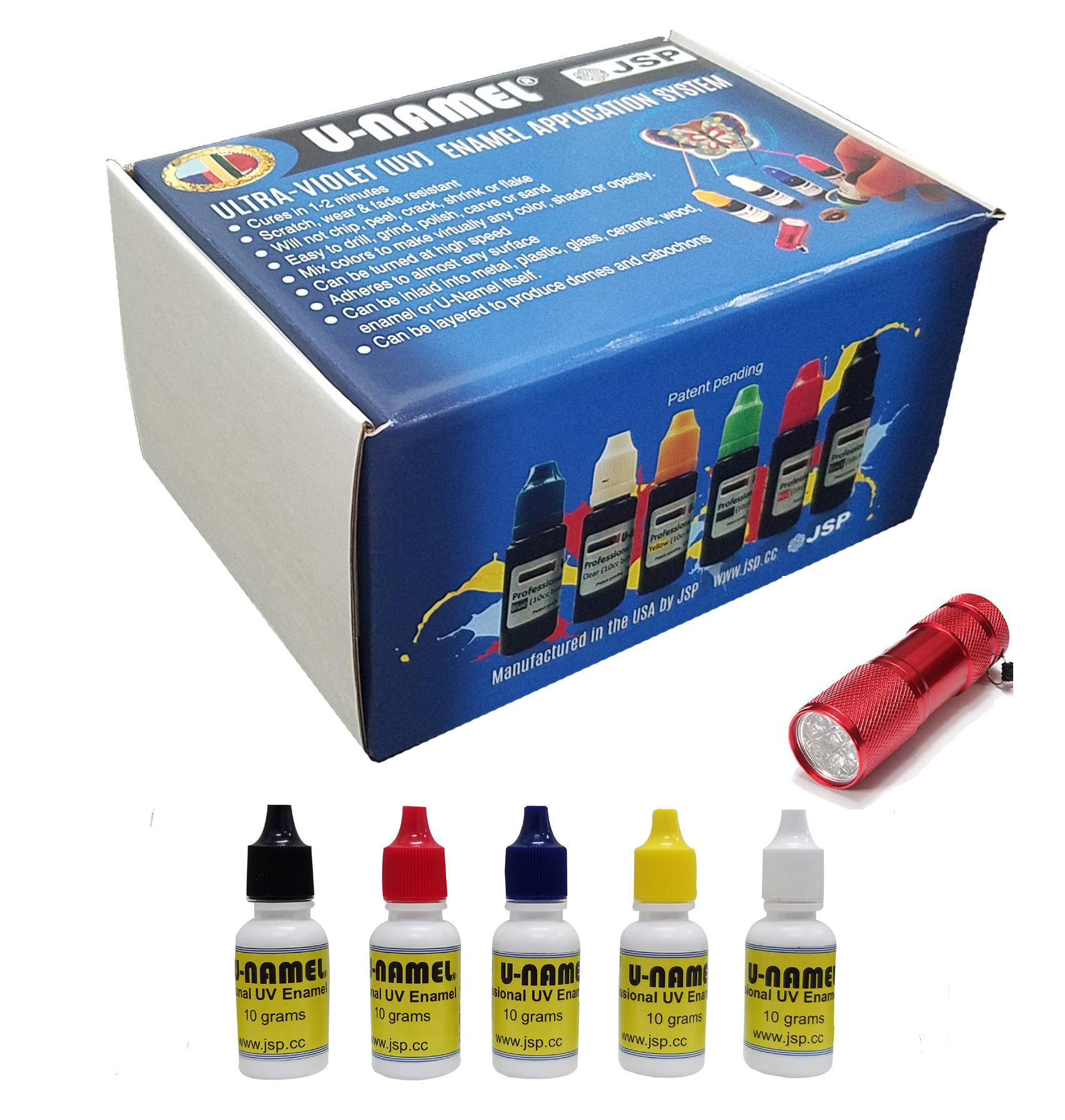 U-NAMEL® starter kit, 5 colors + led - Click Image to Close