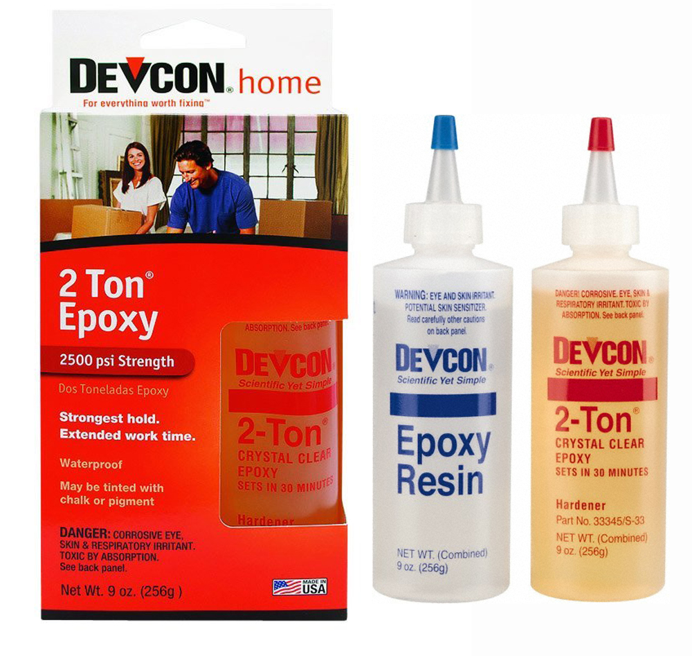 DEVCON 2 TON EPOXY 2X 4.5 oz BOTTLE - Click Image to Close