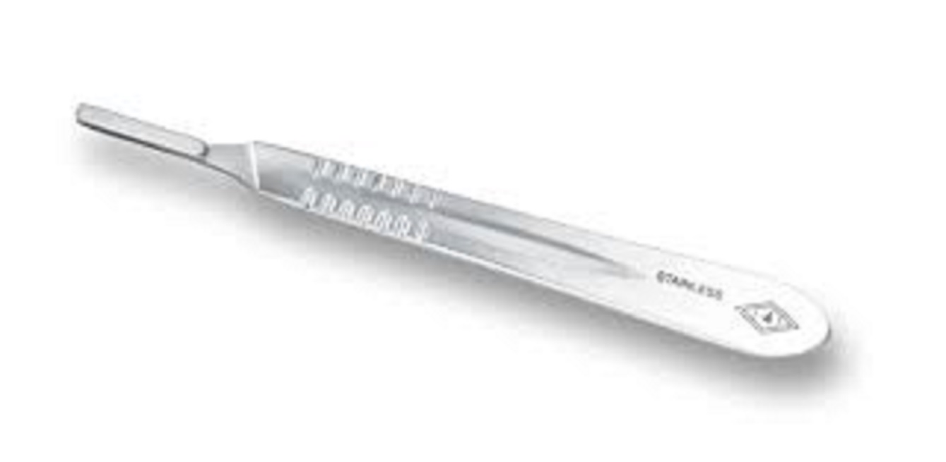 STAINLESS Scalpel Handle #4 for blades20-26 - Click Image to Close