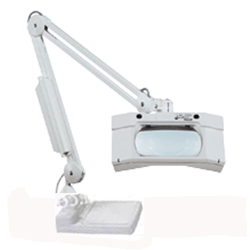DESK LAMP, LED, WITH MAGNIFIER - Click Image to Close