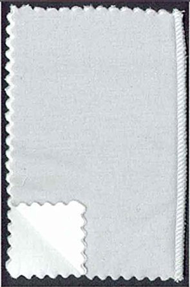 JEWELERS POLISHING CLOTH , 8"x6"" gray/white.