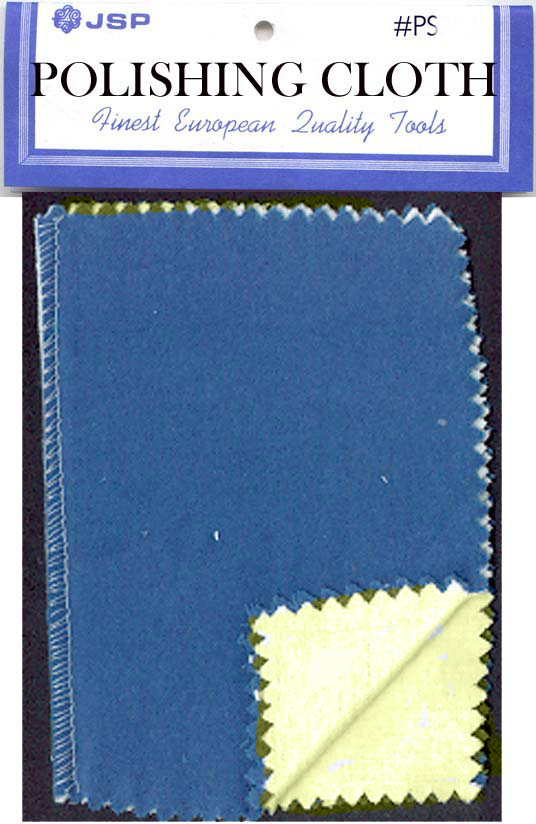 JEWELERS POLISHING CLOTH , 10"x10" Blue/yellow - Click Image to Close