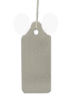STRING TAGS SILVER 8MMX16MM packs OF 1000