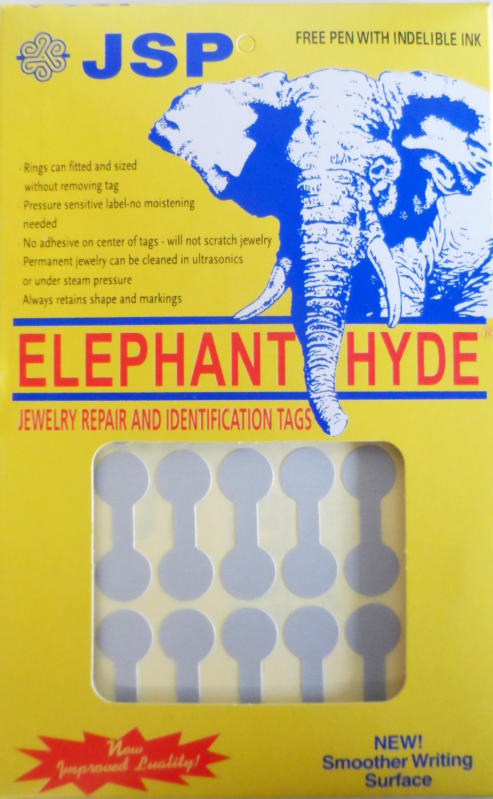 ELEPHANT HYDE TAGS SILVER REGULAR 1000 PIECES