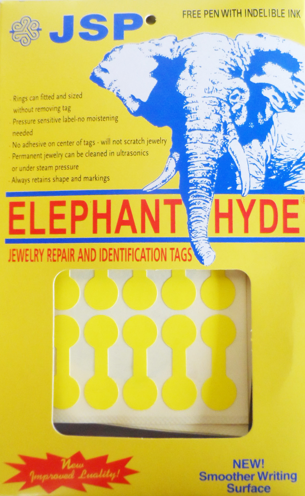 ELEPHANT HYDE TAGS YELLOW REGULAR 1000 PIECES