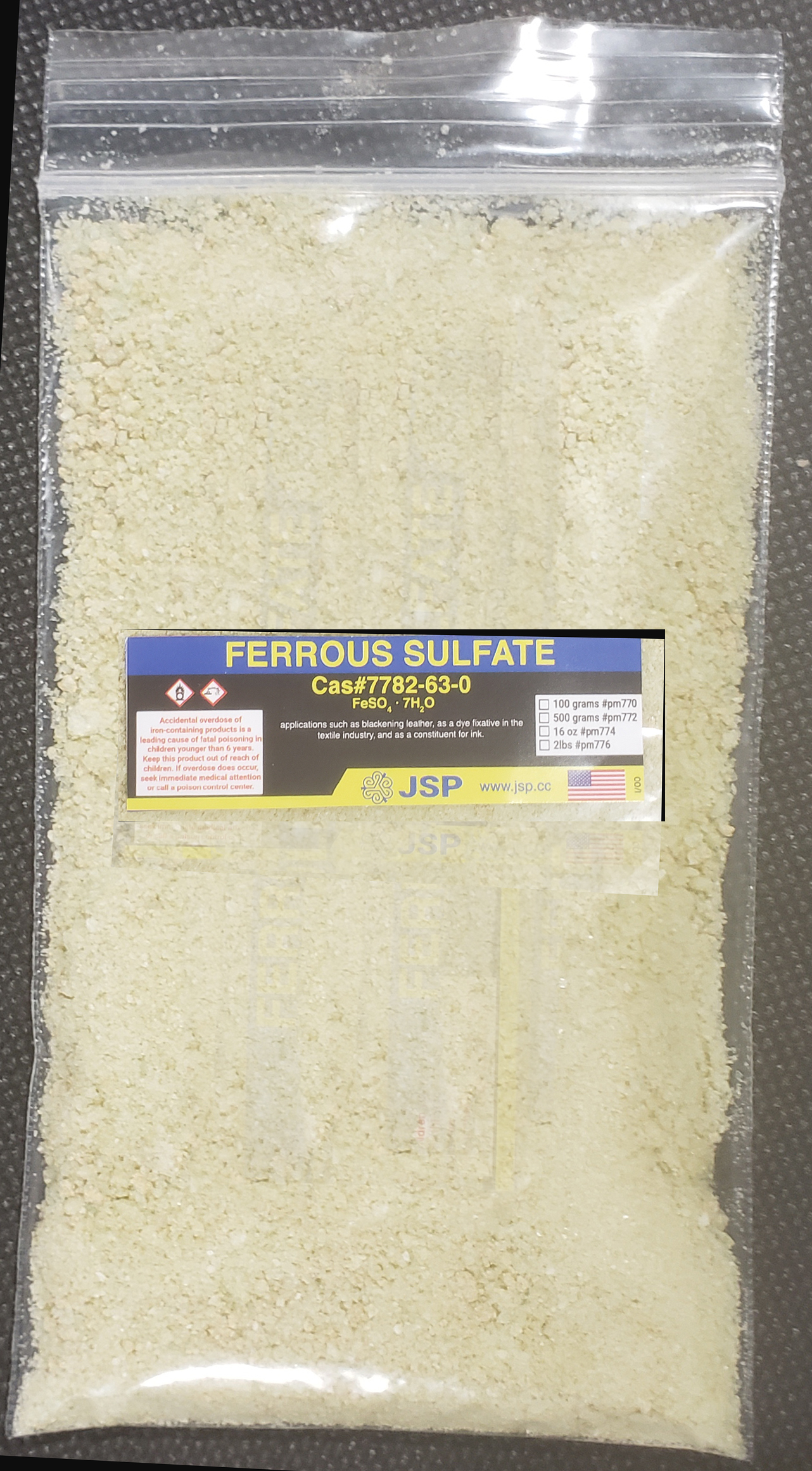 Ferrous Sulfate Heptahydrate 250 grams