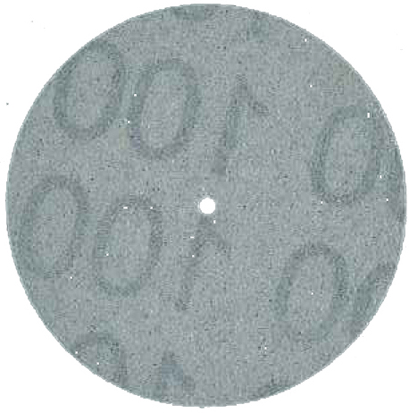 MaxiFinish PIN HOLE CENTER ALUMINUM OXIDE PLASTIC DISC 7/8"(21mm)X-FINE grit box of 100 - Click Image to Close