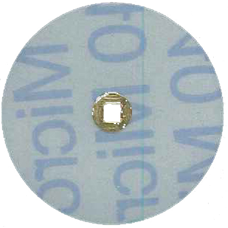 MaxiFinish BRASS CENTER 3M ALUMINUM OXIDE PLASTIC DISC 1 1/2"(38mm) MEDIUM grit 100 pcs - Click Image to Close