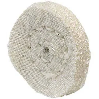MUSLIN WHEEL BUFF 1" x 16 ply 2 rows of stitching - Click Image to Close