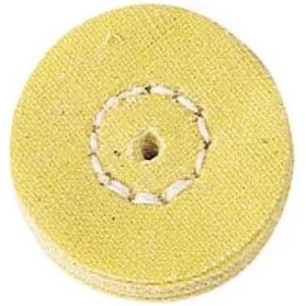 YELLOW TREATED MUSLIN BUFF 1" 16 ply 1 row of stitching - Click Image to Close