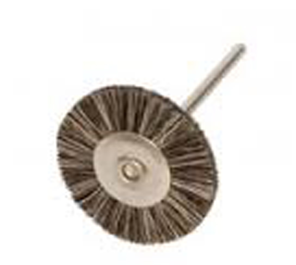 MINIATURE BRUSHES, MOUNTED on a 3/32" (2.3mm) mandrel , sold in packs of 12 - Click Image to Close
