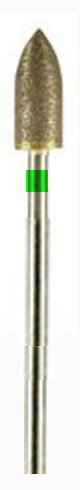 DIAMOND BUR, SINTERED, Coarse 120 grit 2.34mm mandrel(hp)Pointed bullet 12x6mm - Click Image to Close