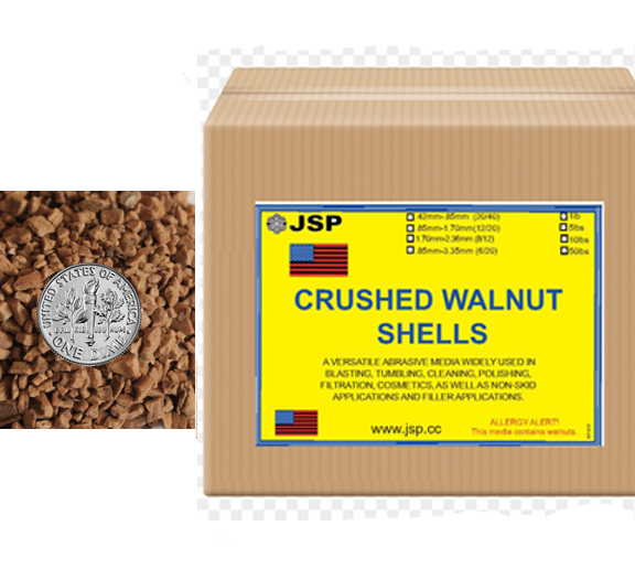 Crushed walnut shell .85-3.35mm 6/20 47 lb - Click Image to Close