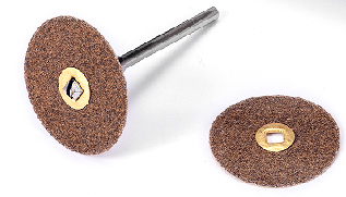 MaxiFinish BRASS CENTER GARNET DISC 7/8"(21mm) FINE grit 100 pieces - Click Image to Close