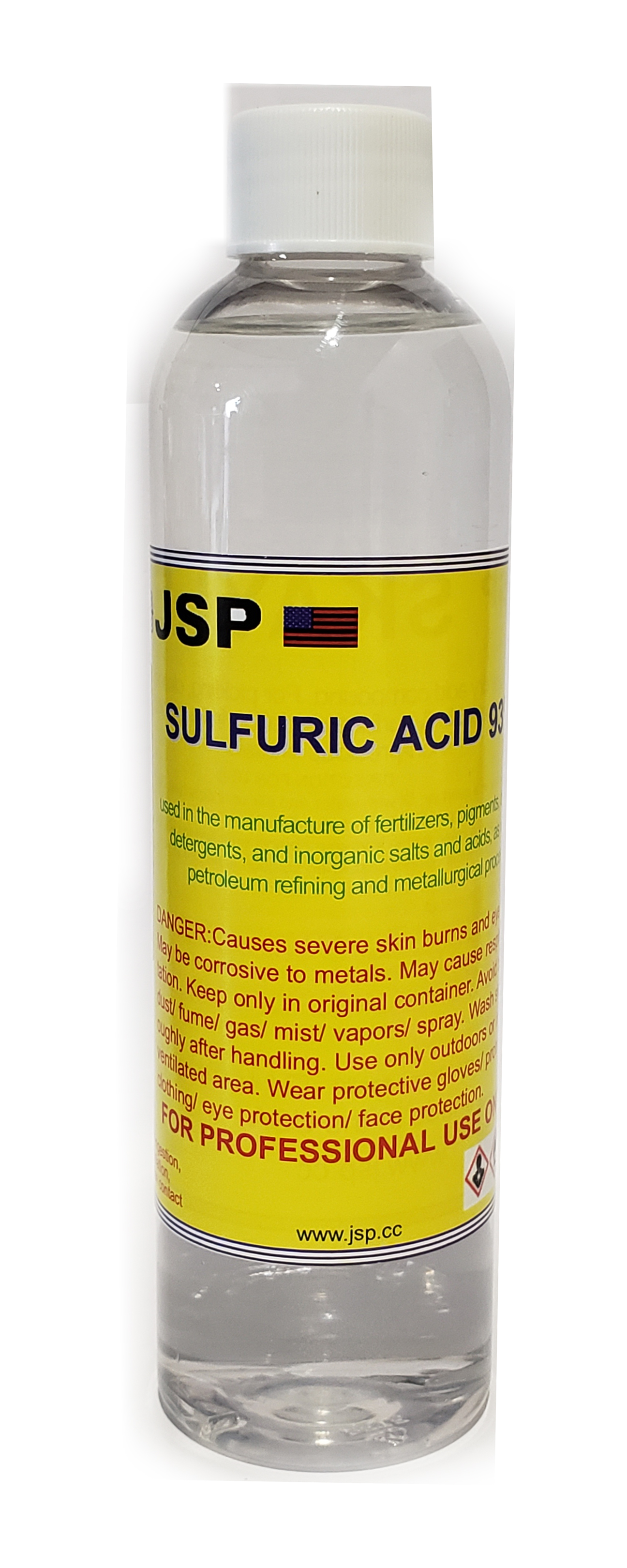 SULFURIC ACID 66be 96% 16 oz - Click Image to Close