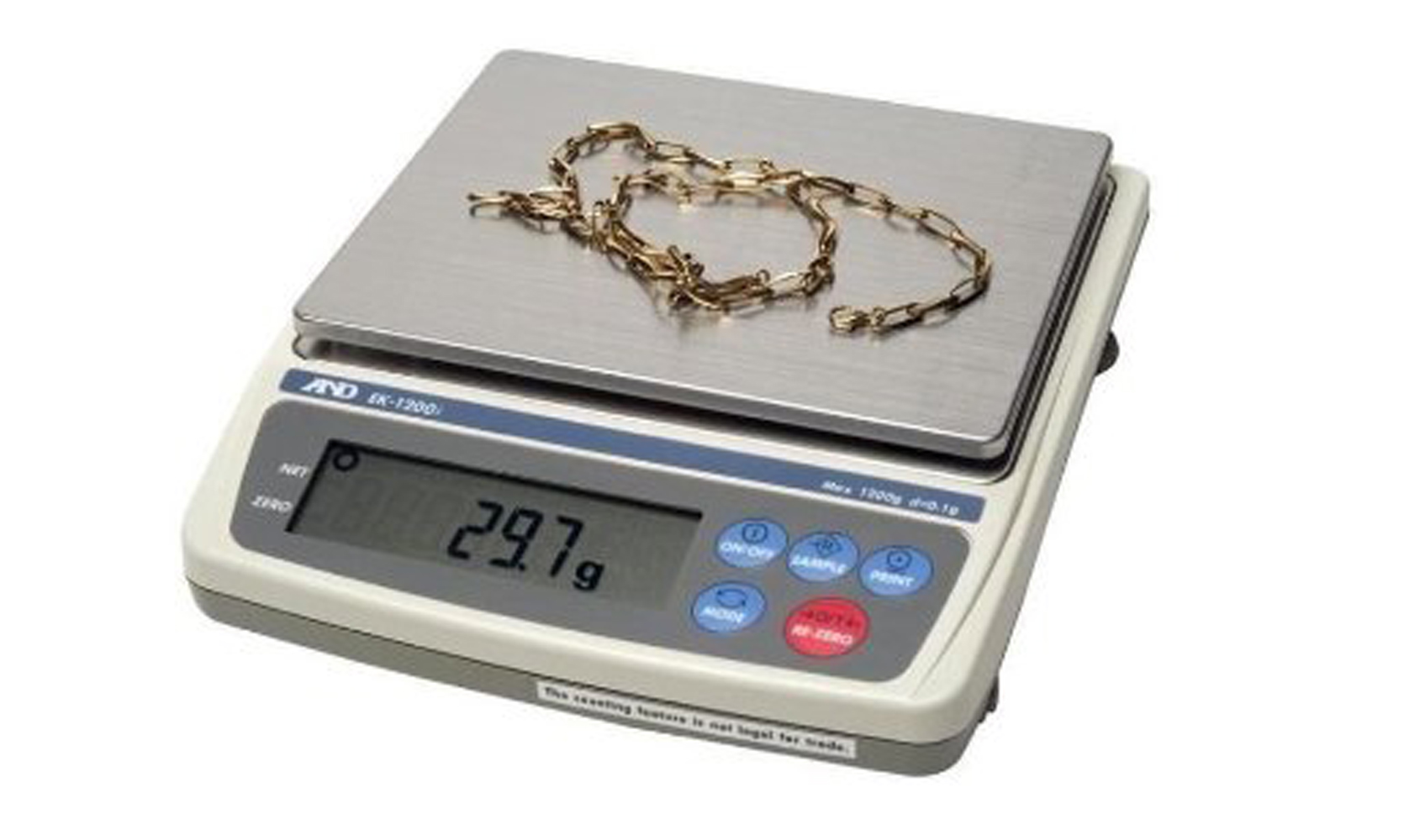 SCALE A&D LEGAL FOR TRADE 1200 GRAMS - Click Image to Close
