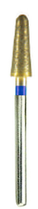 DIAMOND BUR, SINTERED, Medium 240 grit 2.34mm mandrel(hp)long tapered 10x3.7mm - Click Image to Close