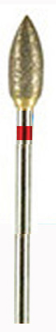 DIAMOND BUR, SINTERED, X-fine 600 grit 2.34mm mandrel(hp)Pointed oval 13mm x 5mm - Click Image to Close