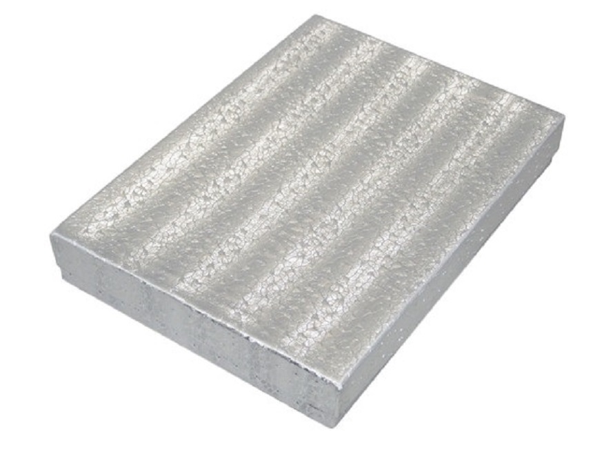 COTTON FILLED BOXES SILVER, 7"X5"X1.5" #75 - Click Image to Close
