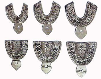 PERFORATED STAINLESS IMPRESSION TRAYS - Click Image to Close