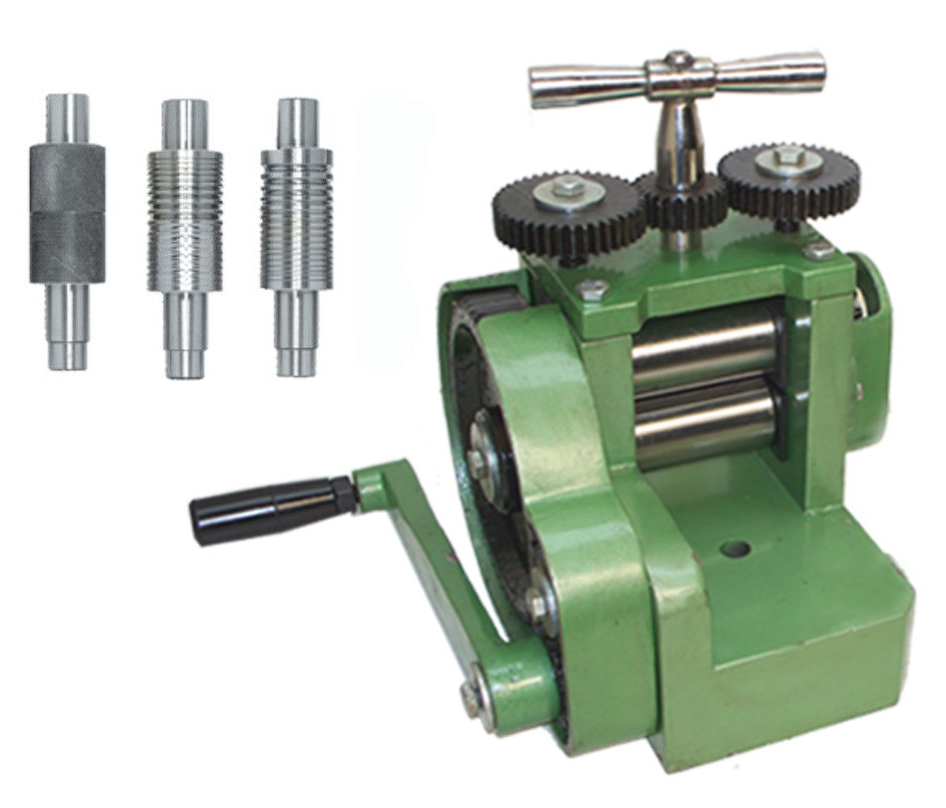 ROLLING MILL 80mm with 5 rollers and Safety Shields - Click Image to Close