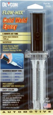 DEVCON Flow-Mix Cold Weld Epoxy 0.47 fl. oz. syringe carded (14 ml) - Click Image to Close