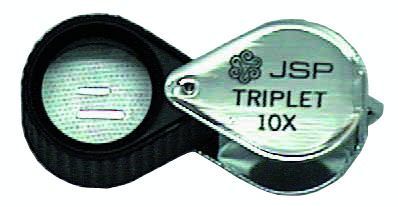 10x LOUPE RUBBER Coated chrome triplet - Click Image to Close