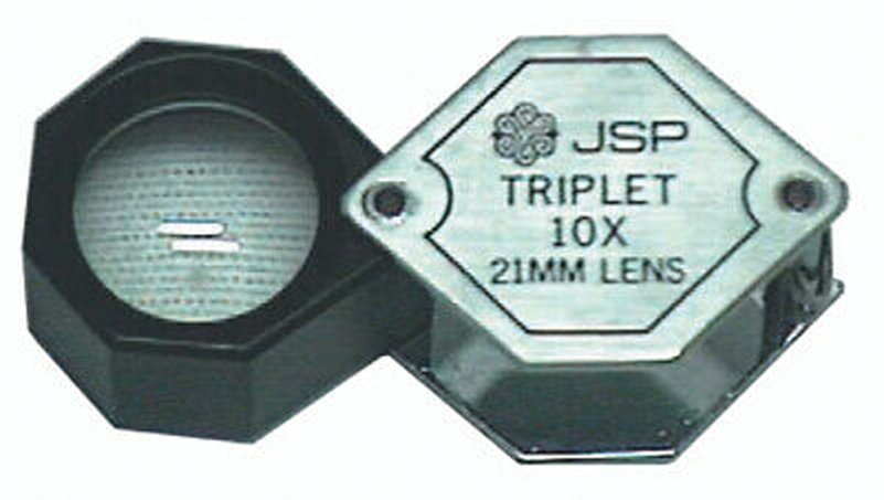 LOUPE HEXAGON CHROME TRIPLET 21mm 10x - Click Image to Close